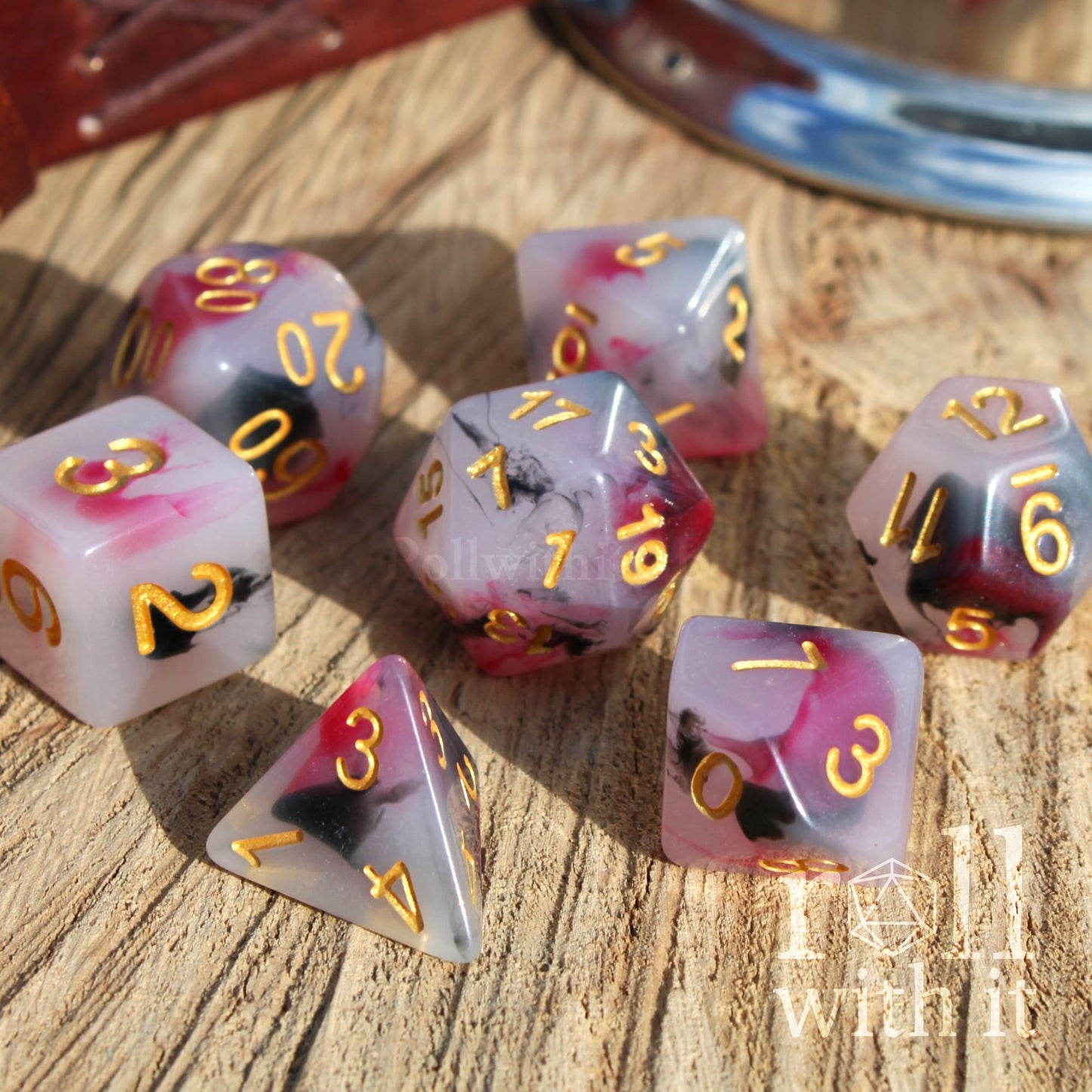 Harlequin Dice - Dungeons and Dragons Dice Set | 7 Polyhedral Dice | RPG Dice | Tabletop Roleplaying