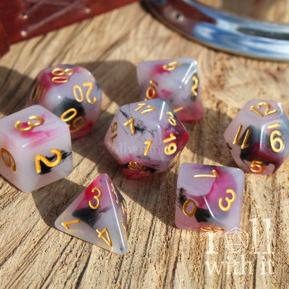 Harlequin Dice - Dungeons and Dragons Dice Set | 7 Polyhedral Dice | RPG Dice | Tabletop Roleplaying