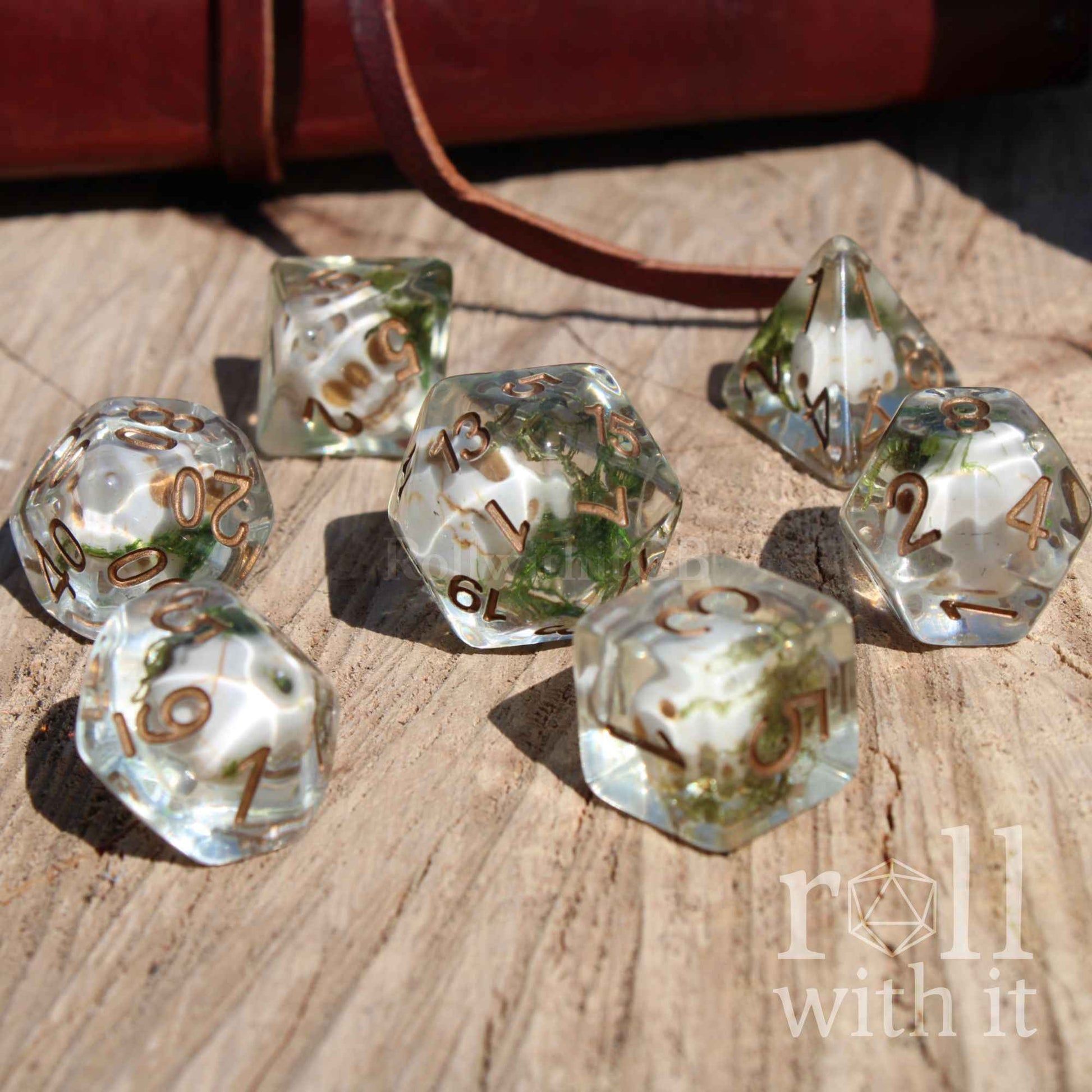 Mossy Grave - Dungeons and Dragons Dice Set | 7 Polyhedral Dice | RPG Dice | Tabletop Roleplaying (Copy)