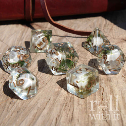 Mossy Grave - Dungeons and Dragons Dice Set | 7 Polyhedral Dice | RPG Dice | Tabletop Roleplaying (Copy)