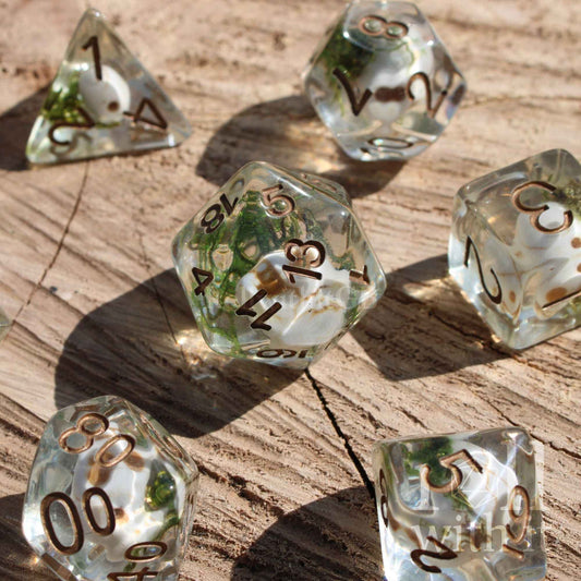 Mossy Grave - Dungeons and Dragons Dice Set | 7 Polyhedral Dice | RPG Dice | Tabletop Roleplaying (Copy)