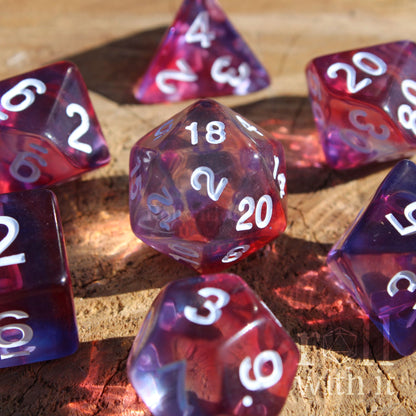 Boiled Blackberry Dice - Set of 7 Polyhedral Roleplaying Dice