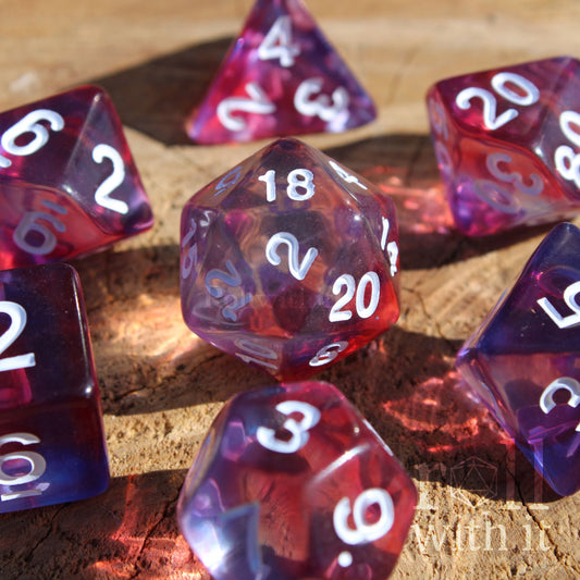 Boiled Blackberry Dice - Set of 7 Polyhedral Roleplaying Dice