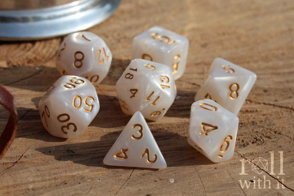 11 Set Pearlescent Paladin Dice - Dungeons and Dragons Dice Set | 11 Polyhedral Dice | RPG Dice | Tabletop Roleplaying