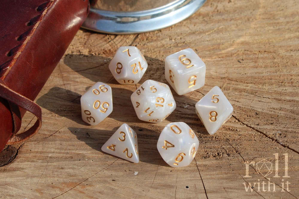 11 Set Pearlescent Paladin Dice - Dungeons and Dragons Dice Set | 11 Polyhedral Dice | RPG Dice | Tabletop Roleplaying