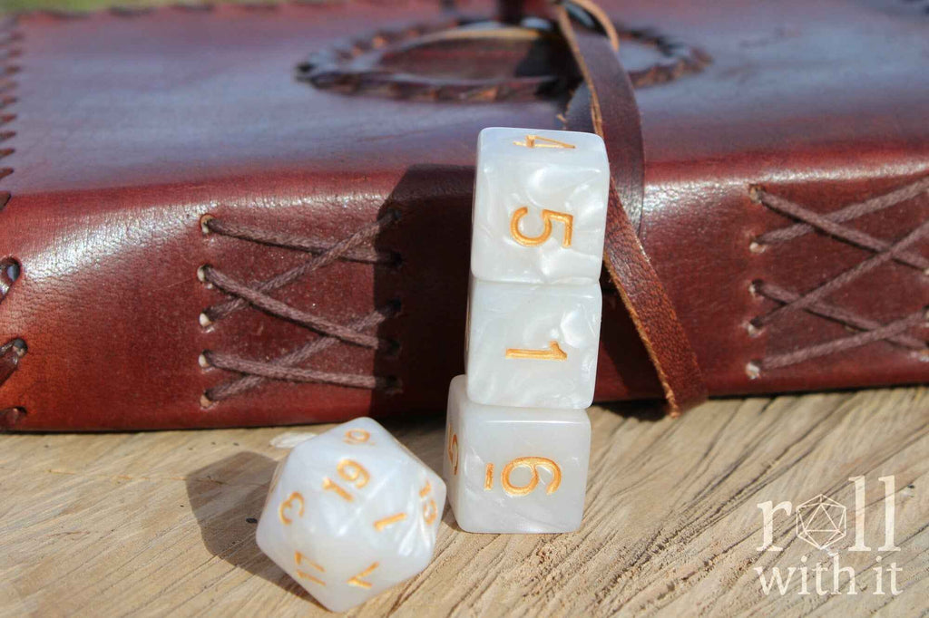 11 Set Pearlescent Paladin Dice - Dungeons and Dragons Dice Set | 11 Polyhedral Dice | RPG Dice | Tabletop Roleplaying