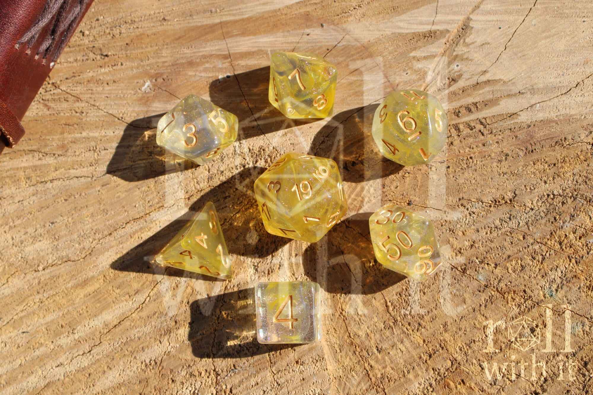 Divine Flame Dice - Dungeons and Dragons Dice Set | 7 Polyhedral Dice | RPG Dice | Tabletop Roleplaying