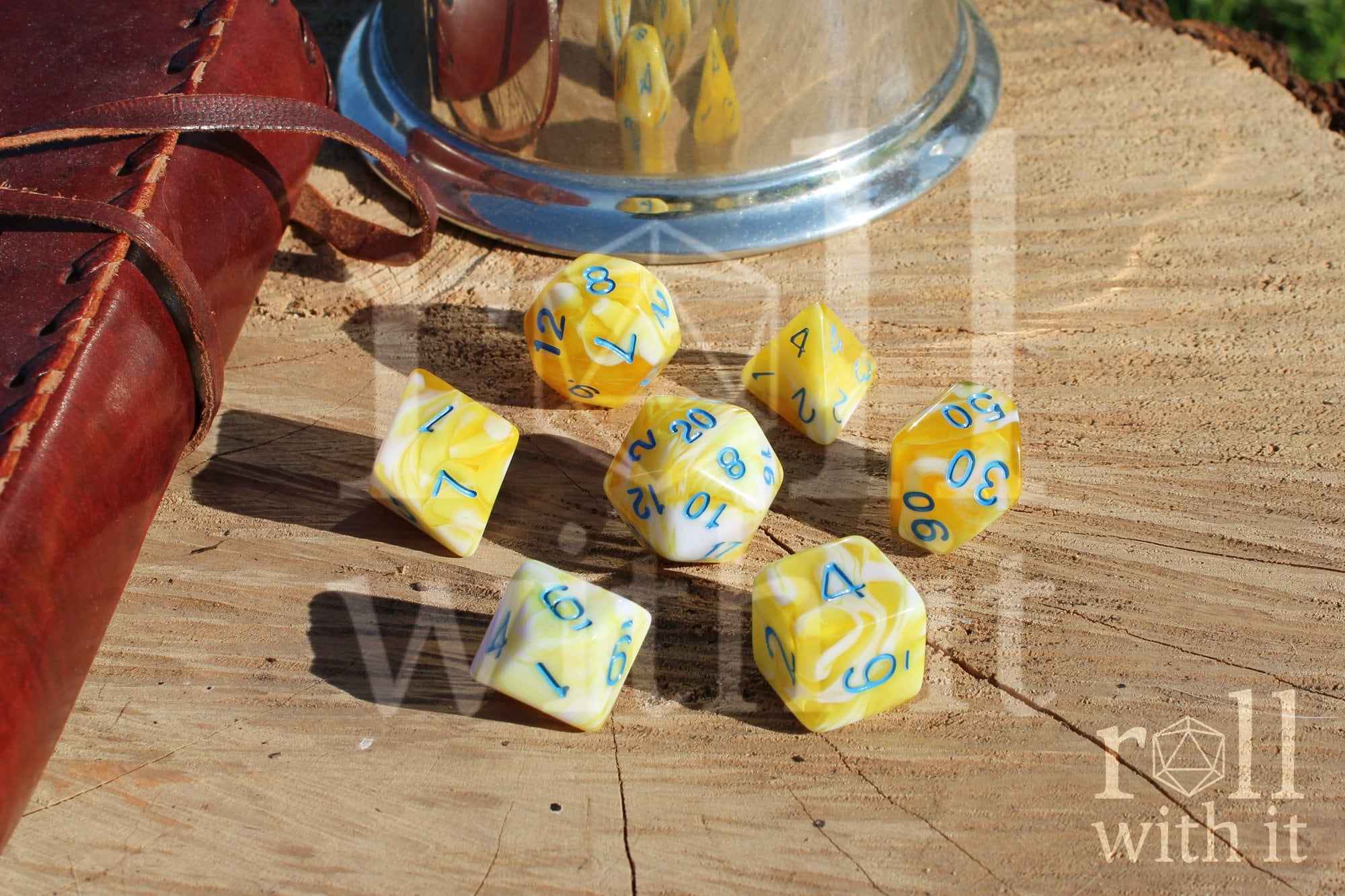 Lemon Cream Dice - Dungeons and Dragons Dice Set | 7 Polyhedral Dice | RPG Dice | Tabletop Roleplaying
