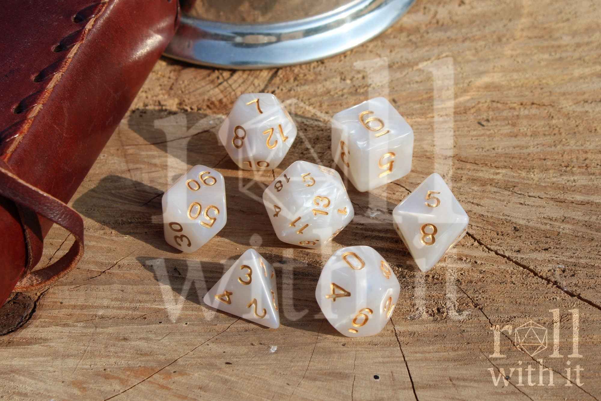 Pearlescent Paladin Dice - Dungeons and Dragons Dice Set | 7 Polyhedral Dice | RPG Dice | Tabletop Roleplaying