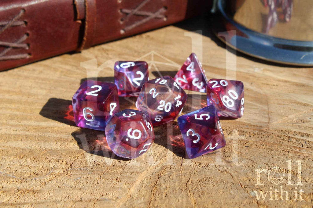 Boiled Blackberry Dice - Set of 7 Polyhedral Roleplaying Dice