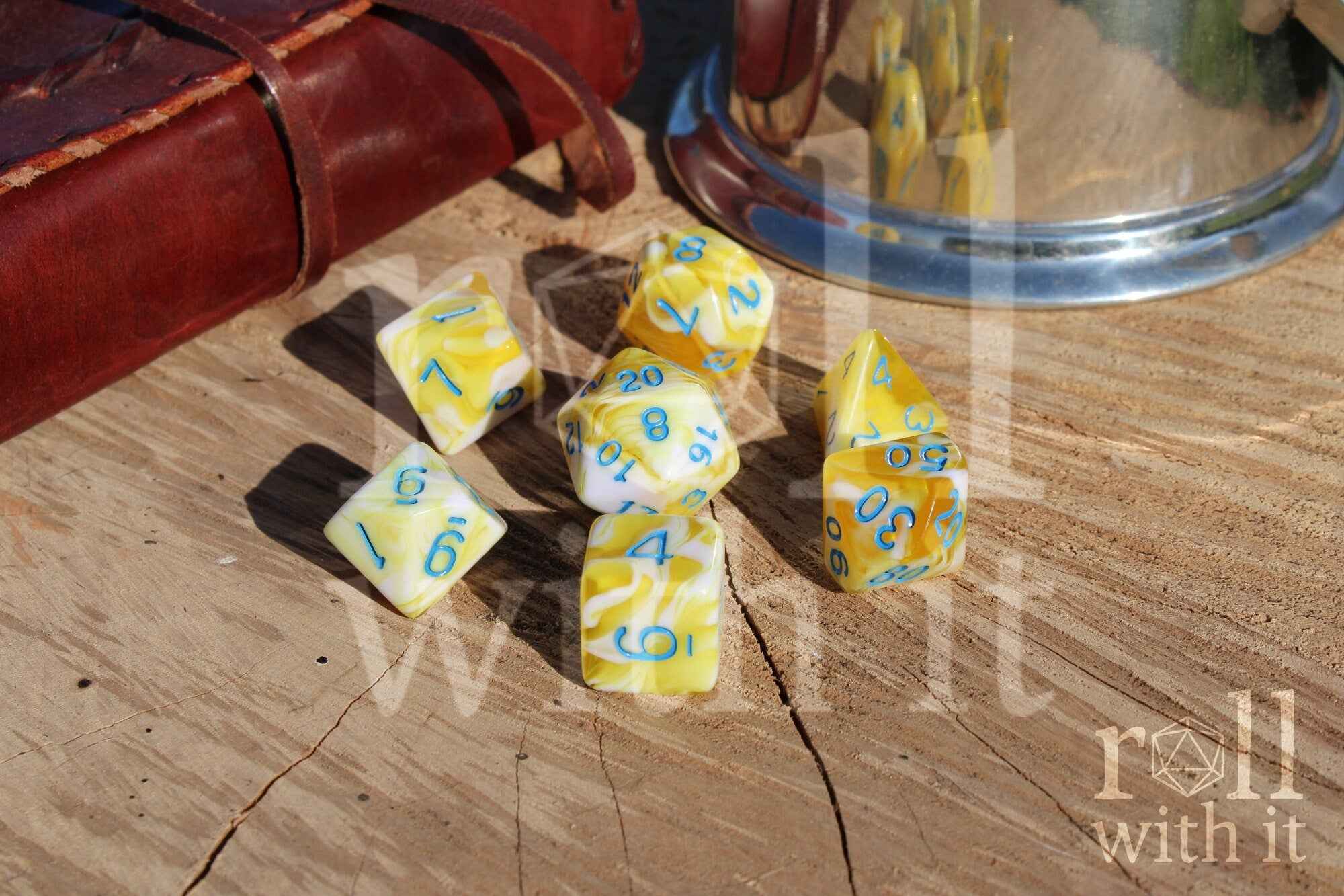 Lemon Cream Dice - Dungeons and Dragons Dice Set | 7 Polyhedral Dice | RPG Dice | Tabletop Roleplaying